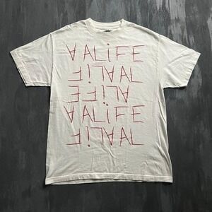 Vintage ALIFE Shirt Mens Large White 2000s Drawing